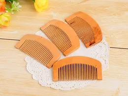 100Pcs Wooden Comb Natural Health Peach Wood Anti-static Health Care Beard Comb Hairbrush Massager Hair Styling Tool