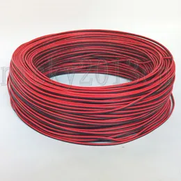 100 meter 2pin förlängningstråd 18Awg 20Awg 22Awg Red Black Cable Connector för LED -remsljus