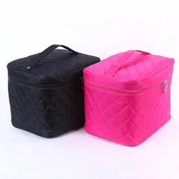 Feminino Quilted Saco de Cosmética Profissional das Mulheres de Grande Capacidade de Armazenamento Bolsa de Viagem Saco de Maquiagem de Higiene Pessoal Frete Grátis