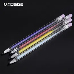 Matita di vetro Dabber Accessori per fumatori con colorato Roving Glass Sand Oil Wax Dab Tool Colored Thick Pyrex Water Pipes