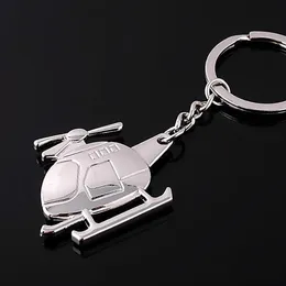 DHL free shipping creative helicopter keychain metal key chain zinc alloy unisex aircraft key ring wen5863