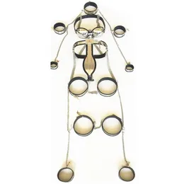 Hot 4 Piece Sets Stainless Steel Bondage Chain Neck Collar ...