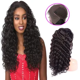 Brazilian Remy Human Hair Lace Front Wigs 14-32Inch Deep Wave Curly Virgin Hair Lace Wigs Pre Plucked With Baby Hair