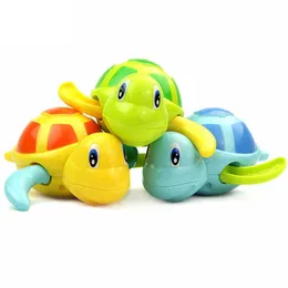 New Creative Newborn Cute Cartoon Animal Tortoise Baby Bath Toy Infant Swim Turtle Chain Clockwork Classic Toys Kid Educational Toys