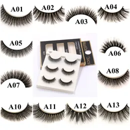 20 Styles False Eyelashes 3D Mink Eyelashes Natural Crisscross Soft Multilayer Fake Eyelashes Stage Eye Makeup Lashes