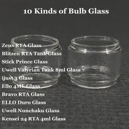 Fat Extend Replacement Bulb Glass Tube for Zeus Blitzen Stick Prince Valyrian ijust 3 Ello Bravo RTA ELLO Duro Nunchaku DHL