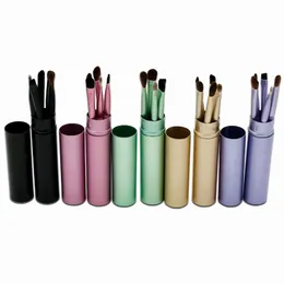 5 sztuk Profesjonalny Makijaż Pędzle Eyeshadow Zestawy Podróż Przenośny Proszek Eyeliner Brwi Eye Lip Brush Makijaż Szczotki Narzędzia Zestaw z uchwytem