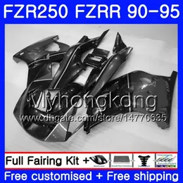 FZRR250 for YAMAHA FZR-250 أسود رمادي stock 1990 1991 1992 1993 1994 1995 250HM.40 FZR 250 FZR250R FZR 250R FZR250 90 91 92 93 94 95 Fairing