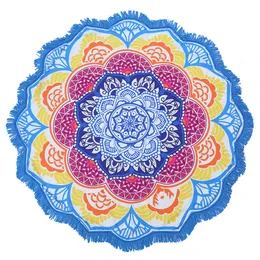 Toalha de praia redonda hippie/boho mandala cobertor de praia/lançamento indiano boêmio pano de mesa redondo decoração de mandala/tapete de ioga meditação 58"