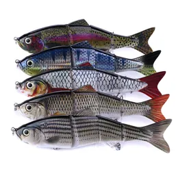 HENGJIA New Arrival 5 colors Segmented Jointed 4 Sections Plastic Swimming Bait 24cm 146g Minnow Artificial Fishing Tackle 3/0 hook