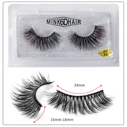 DHL Darmowe Handaiyan 6D fałszywe rzęsy Naturalne Grube Kręcone Długie Eye Lashes Wispy Makeup Beauty Extension Tools Handmade 3D Mink Lashe