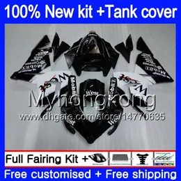 Karosserie + Tank für KAWASAKI ZX1000 CC ZX 10 R ZX-10R 2004 2005 Schwarz West 214MY.11 ZX10R 04 05 ZX1000C 1000CC ZX 10R 04 05 ABS-Verkleidungen