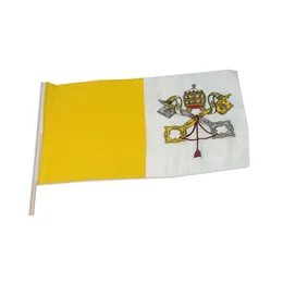 Vatican-flag 3x5ft, niestandardowy rozmiar projektu 150x90 cm Sitodruk 100% poliester, National Wszystkie kraje Festiwal, Darmowa Wysyłka