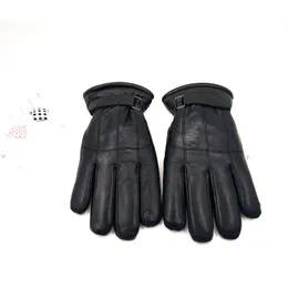 Fashion-gloves genuine leather glove for men winter Outdoor warm fur thickening thermal patchwork gloves