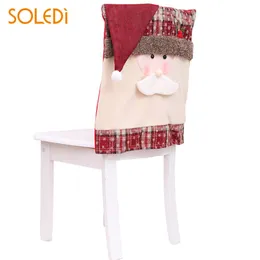 Christmas Seat Cover Cap Chair Cover Lovely Nonwoven Fabric Party Home Decoration Restaurant Seat