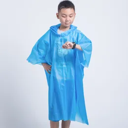 Tek kullanımlık çocuk Panço yağmurluk su geçirmez şeffaf çocuklar çapa de chuva ınfantil Menino Rainwear kamp Pluie yağmur ceket ücretsiz kargo
