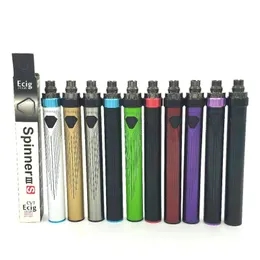 Autentyczne Spinner III 3S Bateria Vape Pen 1600mAh Zmienna napięcie USB Passhrough E Baterie papierosowe Różne kolory
