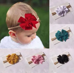 Nuova Europa Neonate Infantili Bowknot Fascia per bambini Bowknot Fascia per capelli Bandane per bambini Fascia per capelli 12 colori