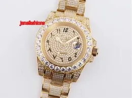 Męska Diamentowa Watch Moda Watch Prienk Zestaw Diament Modne Męskie Hot Hip Hop Hop Watch Arabski Skala Liczba Trendy Spersonalizowany Automatyczny Zegarek