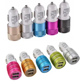 carregadores Universal NOKOKO Car Charger 2.1A + 1A duplas portas USB do metal da liga do carro para samsung S8 S9 Android HTC PC telefone mp3 gps