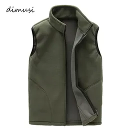 Dimusi Men Winter Fleece Vest Man Tjock Varm Waistcoat Outwear Casual Thermal Soft Västar Mens Vindskyddad Ärmlös Jacka, YA720 S191019