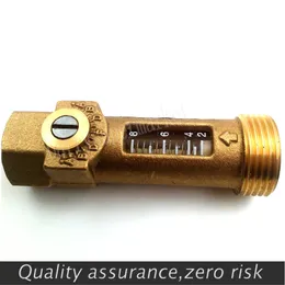 G3/4 "Mekanisk flödesmätare Counter-indikator Flödesmätare Direktavläsning 2-8L/min USC-MS43TB Spring Flowmeter Brass Reader