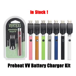 진한 오일 세라믹 카트리지 USB 충전기 예열 정점 블리스 키트 510 스레드 가변 전압 350 MAH Vaper 팬 전지