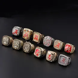 Producent Hurtownie Alabama Red Tide Team Roczne Ring Ring Collection Dla Przyjaciół Prezenty Urodzinowe Fans Kolekcja Memorial