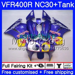 Honda rvf400r v4 vfr400r 1989 1990 1991 1992 1993 269hm.aa vfr400 rvf vfr 400 r nc30 옐로우 레드 핫 Vfr 400R 89 90 91 92 93 페어링