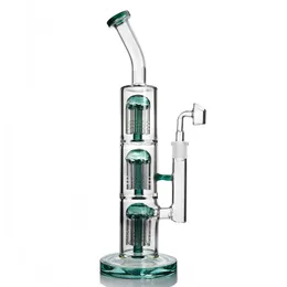 12.9 inchs Tall Bong Hookahs Arm Tree Perc Glasses Water Pipes Heady Glass Dab Rigs Oil Rig With 14mm Banger