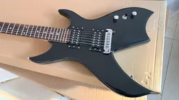 Rare Shaped Guitar 24 Frets RICH Stealth Chuck Schuldiner Gloss Black Electric Guitar Rosewood Fingerboard, Wrap Around Tailpiece