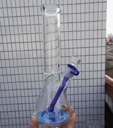 Yeni varış ünlü beher cam bong 10 "rasta su boruları yağ teçhizatı 18.8mm eklem cam boru