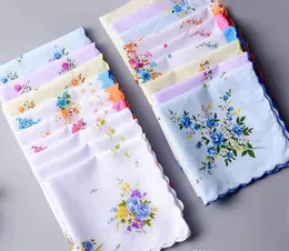Cotton Handkerchief Towels Cutter Ladies Floral Handkerchief Party Decoration Cloth Napkins Craft Vintage Hanky Oman Wedding Gifts
