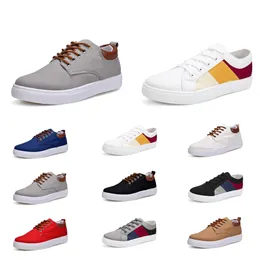 Üst 2020 Günlük Ayakkabılar No-Marka Tuval Spotrs Sneakers Yeni Stil Beyaz Siyah Kırmızı Gri Haki Mavi Moda Erkek Ayakkabı Boyut 39-46