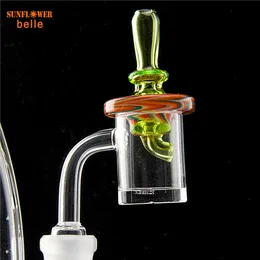 Cam Kabarcık Carb Cap Şapka 32mm uyum Düz Üst Kuvars Tırnak Cam Bong Sigara Yağ Wax Rig 1004