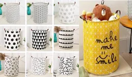 28 styles foldable storage bucket oversized stotage basket for children's toy top waterproof bathroom dirty clothes laundry storage boxdc564