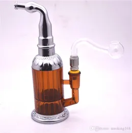 New Desgin Plastic Honeycomb Bong 6inch Hand Water Pipe with 10mm Glass Oil Burner Pipe Dab Oil Rig Bongs Unbreakable Beaker Water Bong