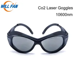 Будет вентилятор Co2 лазер защитные очки для Co2 лазерной резки гравировальный станок стиль 10600nm стекло защиты глаз