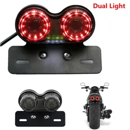Universelles Motorrad-Rücklicht, Bremsblinker, LED-Nachtfahrlicht, integrierter Doppelkopf