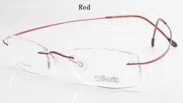 Armações de óculos de sol da moda por atacado-marca de luxo Silhouette Titanium Rimless armação de óculos ópticos sem receita de parafuso e óculos com bax frete grátis