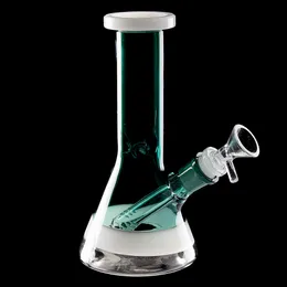 7.8" Glass Water Pipes Downstem + Glass Bowl 18mm Oil Dab Rig Black Color Heady Perc Bubbler Bong