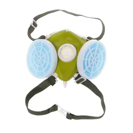 Dubbelpatroner Respirator Mask Industriell gas Anti-dammsprayfärg