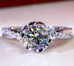 1CT ソリッド 925 スターリングシルバー結婚記念日モアッサナイト SONA ダイヤモンドリング婚約バンドファッションジュエリー男性女性バレンタインギフト