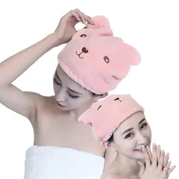 Factory direct cartoon shower cap cute shampoo wipe head quick drying towel absorbs water