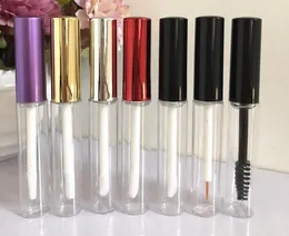 5 ml läppglansrör med svart / lila / guld / silver lock tom makeup läppolja behållare chapstick läppbalsam rör sn110