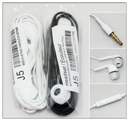 Earphone J5 3,5 mm Jack in-Ear hörlurar headset EG900 med MIC och fjärr TPE för Samsung Galaxy S4 S5 S6 S7 S8 Obs 7 8 Smarttelefon