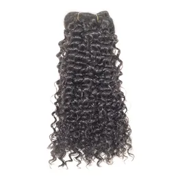 Peruwiański VMAE 10 do 30 cali 100g 120g Natural Black Kinky Curly Clip In Elastyczne Krawaty Virgin Remy Human Hair Drawstring Ponytail
