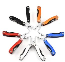 Survival Multi Function Twiers Mini Folding Tongs inklusive skruvmejsel Filmerkniv kan öppnare Utomhusutrustning Handverktygstång Sn700