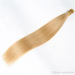 saç uzantıları Hint Remy İnsan Saç Çubuk I ucu 100g / 1g / s 200s / lot Kahverengi Renk 4. saç paketi, ücretsiz nakliye