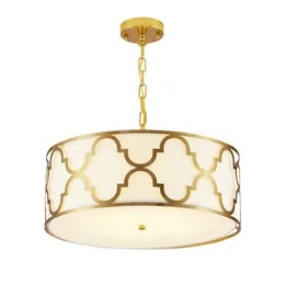Nordic Minimalistyczny styl miedzi żyrandol amerykański kraj lampy sypialni nowoczesny chiński salon jadalnia lampa sufitowa